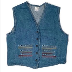 90’s Painted Denim Vest